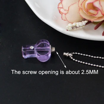 1PC Crystal Glassl ampulka prívesok Miniatúrne Parfum fľašu charms meno na ryžu umenie Esenciálny olej charms náhrdelník