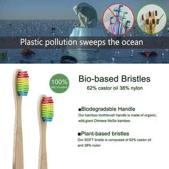 2020 Nové Dospelých Bambusové drevené uhlie Kefka Oral Care Vlna Stredné Štetiny Eco Friendly Biologicky zubné kefky