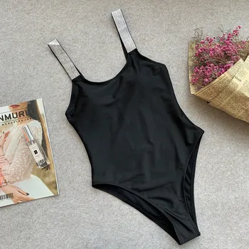 USHINE nový flash obväz otvorte zadný bikini farbou jednodielne plavky ženy jednodielne plavky bikiny