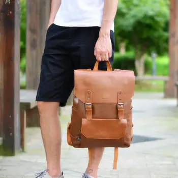X-Online 031717 new horúce študentský školský batoh muž vintage kožené batoh