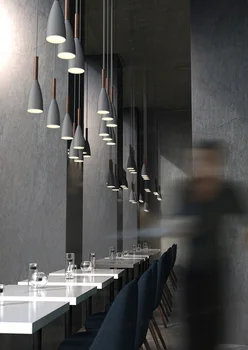 Nordic minimalistický spálňa nočná lampa tvorivé osobnosti drevo a kov Prívesok svetla dekorácie cafe bar jedáleň lampa