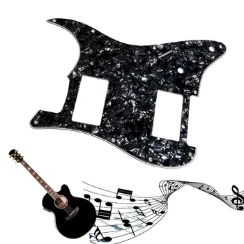1PC Nádherné Quality3Ply Gitara Pickguard Stratocaster Strat 2 Humbucker Pearl Black Gitarové Časti INY