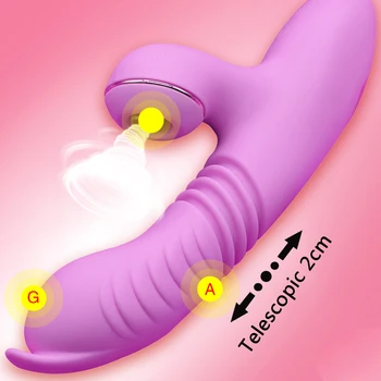 Plne Automatické Teleskopické Dildo Vibrátor Klitorisu Sania Vibrátor Orgazmus sexuálnu Hračku pre Ženy Masturbator Kúrenie Rabbit Vibrátor