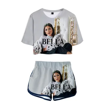 2021 Ženy 3D Tlač Eva Kráľovná dve kus nastaviť Nový dizajn Eva Kráľovná Nadrozmerná krátke rukáv tričko a Krátke Nohavice O-krku Lete Nastaviť