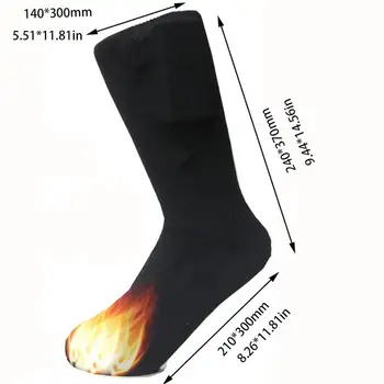 3V Teplejšie Ponožky Elektrické Vyhrievané Ponožky Nabíjateľná Batéria Pre Ženy, Mužov, Zimné Outdoorové Lyžovanie, Cyklistika Šport Školy