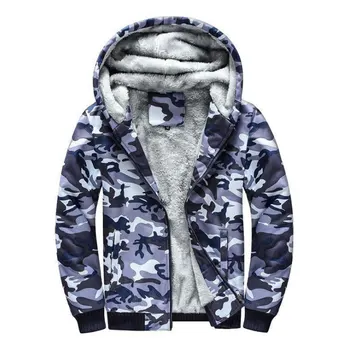 Jeseň a v zime teplý obral linajkované bundy vetrovka muži juniori kapucňou bežné zips plus veľkosť bunda, kabát parkas