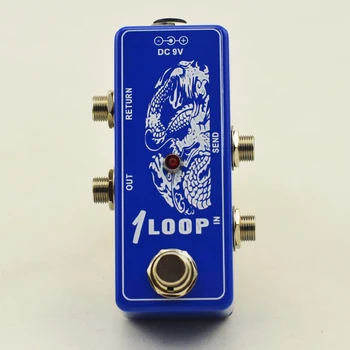 True-Bypass Looper Efekt Pedál Gitara Efekt Pedál Looper Switcher true bypass gitara pedál Mini Blue Slučky prepínač