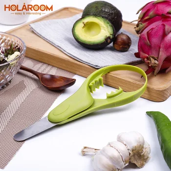 Holaroom Multifunkčné Bambucké nôž Avokádo Slicer Nehrdzavejúcej ocele Ovocie Strihací Nôž Corer Oddeľovač Dužiny Užitočný Gadget Kuchyňa