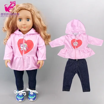 Bábika oblečenie pre 18-palcové bábika pu kože kabát nohavice pre 43 cm narodené dieťa bábika 38cm reborn baby doll bunda dary