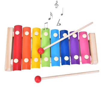 Drevený Hudobný Nástroj, Children 'S Vzdelávacích Skoro Drevené Xylophone Hračky Rukou Zrazil Klavír Darček pre dieťa