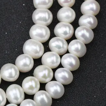 Veľkoobchod Voľné Pearl Šperky,8-9mm Biela Farba Blízkosti Kolo Zemiakov Sladkovodné Perly Šperky,Nové Doprava Zadarmo