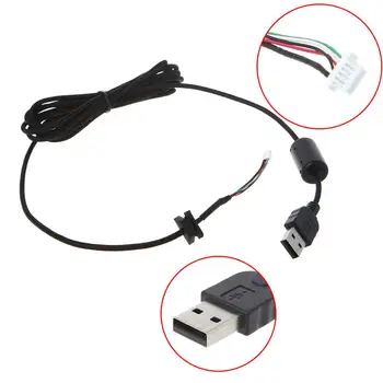 2m Odolné Nylonové Pletené Line Myš USB Kábel Pre Logitech G9 G9X