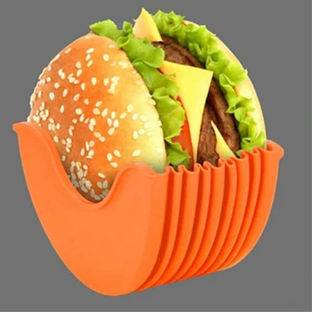 Burger Pevné Box, Sandwich Úložný Stojan Burger Silikónový Stojan Burger Box Bez BPA a Rúra Bezpečné Gril Príslušenstvo