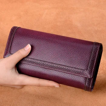 2020 Ženy, Peňaženky, Kožené Originálne Dámske Ručné Peňaženky Vintage Ženy Trifold Peňaženka Pre Dievčatá Držiteľa Karty Luxusné Kabelky