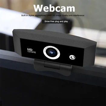 2MP 1080P HD USB Webkamera s Mikrofónom pre Video Konferencie Live Streaming PC Prenosný počítač Stolový Počítač Príslušenstvo