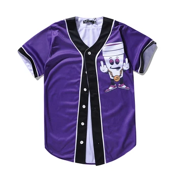 MTS141 Mens Baseball Jersey Nový príchod Muži/ženy Hip hop t-shirt 3d tlač jersey tvaru tlačidlo košele letné topy tees