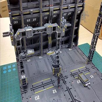 4pcs/set DIY Mechanické Reťazca Akcie Displej Základný Stroj Hniezdo pre MG 1/100 Gundam Model Garáž Základňu s Obtlačky