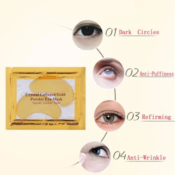 20Pairs=40pcs Gél na Oči Očná Maska Kolagénu Zlaté Oko Patch Proti Starnutiu Hydratačné Tmavé Kruhy Anti-Opuchy Krása Starostlivosť o Oči