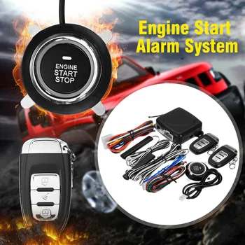 Auto Alarm, Diaľkové Ovládanie Auta Keyless Entry Motora Štart Systému Alarmu Tlačte Tlačidlo Diaľkového Starter Stop Auto Auto Príslušenstvo