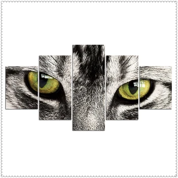 HD 5 Kusov Pet Mačka Zvierat, Obrázky, Plagáty, Nástenné Art Domova pre Obývacia Izba Maľovanie na Stenu, Mačky, Pet Obrázky Wall Art