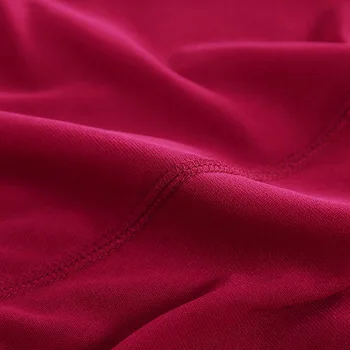 2018 jar Ženy dlhé tričko solid farba červená dlhý rukáv zase dole golier package hip plus veľkosti lady módne oblečenie