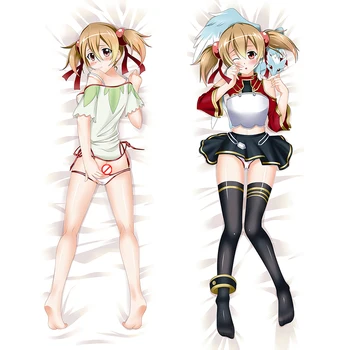 Sword Art Online，SAO Kirito Yūki Asuna/Yuuki Asuna waifu 3D posteľná bielizeň nastaviť anime telo obliečky na vankúš