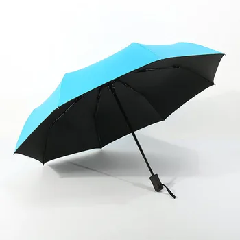 Plne automatické vinyl opaľovací krém dážď a dážď dual-purpose slnečník 8 kosti trojnásobne vinyl dáždnik