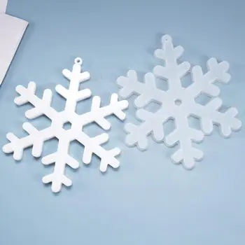 DIY Crystal Epoxidové Silikónové Snowflake Formy Vianočné Závesné Prívesok Dekorácie, vianočné dekorácie pre domov рождество 2021