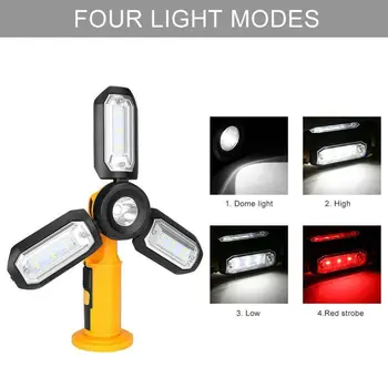 LED Baterka Pochodeň Prenosné Pracovné Svetlo Magnetické Inšpekcie Lampa s Háčik na Zavesenie pre Outdoor Camping