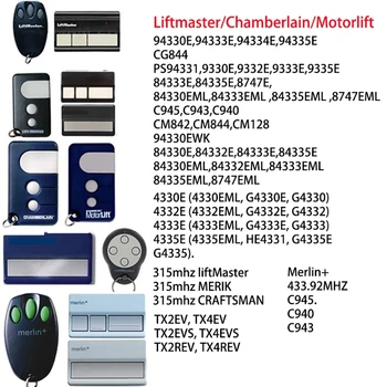 Pre Chamberlain Liftmaster 94335E Náhradné Diaľkové Ovládanie 1A5639-7 Motorlift 84335E Garážové brány Otvárač