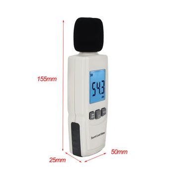GM1352 Mini zvukomerov Decibel Meter Logger Hluku Audio detektor 30-130dB Digitálne Zvukomer S LCD Podsvietenie