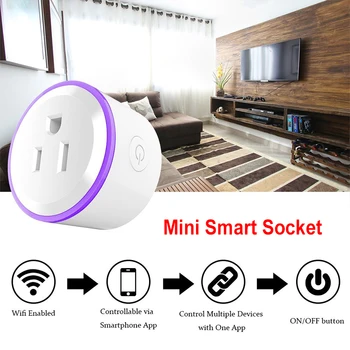 Smart Mini WiFi Konektor Nabíjačky EÚ Telefón Diaľkové Ovládanie Smart Switch Zásuvka pre IOS Android Telefón s Amazon Alexa Google Assistan