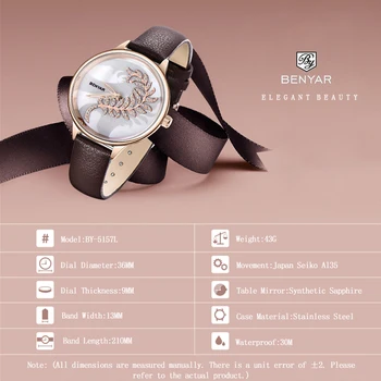 Nové BENYAR Ženy Hodinky Módne Dámske Hodinky Quartz Top Značky Luxusné Zlaté Hodinky Tvorivé Náramkové hodinky Lady Hodiny Zegarek Damski