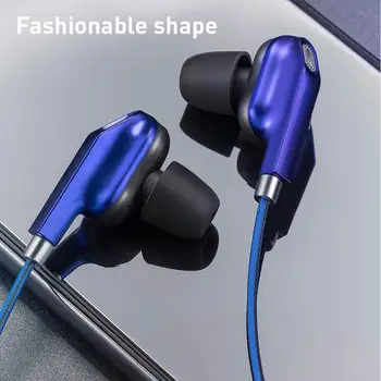 3,5 mm Káblové In-ear Dual Pohybe Cievky HiFi Basy Športové Slúchadlá s Mikrofónom Športové Slúchadlá Pre Xiao Samsung Iphone Huawei