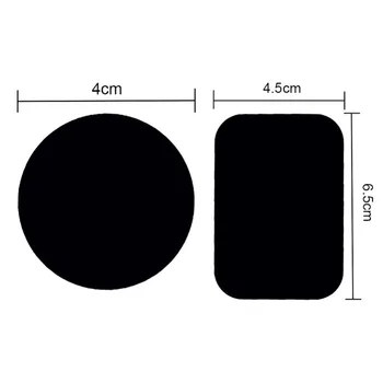 3M Lepidlo Plechu Kovový Disk Nahradenie Silné Lepidlo pre Magnetické Auto Pripojí Obdĺžnik Kolo Black pre iPhone 6 7Plus
