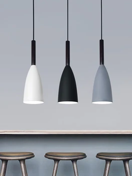 Nordic Led Chandelie tri krúžok reštaurácia svetlo tvorivé osobnosti čierna / biela / šedá bar moderný minimalistický osvetlenie