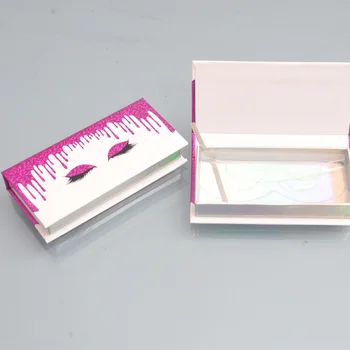 50/pack Veľkoobchod Lash Boxy Obaly Rias Box Package Vlastné Magnetické Biela Fialová Noriek Riasy make-up Skladovanie Prípade Predajcov