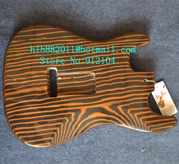 Nový Big John jednej vlne elektrická gitara telo s červeným zebra drevo F-3324