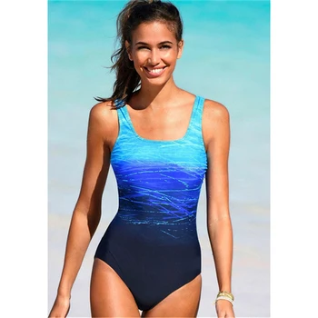 Gradient Farba Plus Veľkosť Sexy Plavky, Plavky Ženy 2020 Nové Letné Jeden Kus Vyhovovali Plávanie Oblek Pre Ženy Plaviek Plávať Oblek