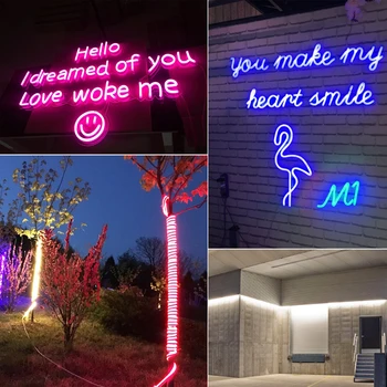 DIY Neon Nočné Svetlo 1M Flexibilné Neon Prihlásiť 220v 120LEDs/M Víla LED Pásy Svetla Dekorácie Dovolenku Lano Trubice, Pásy Lampara