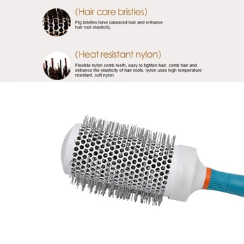 Roller Profesionálny Hrebeň 5 Veľkosť Vlasy Zdobiace Štetce Vysokým Teplotám Kolo Česať Vlasy Styling Nástroj Hairbrush