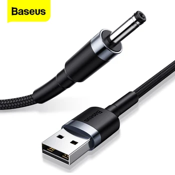 Baseus USB DC 3.5 mm Napájací Kábel USB A 3,5 Jack 5V Nabíjací Kábel Pre ROZBOČOVAČ USB Ventilátor Lampa Reproduktor DC Napájací Adaptér Kábel 1M
