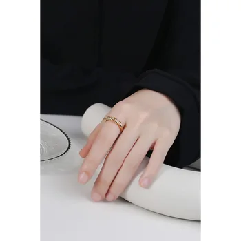 Kinel Twisted Minimalistický Prst Prstene pre Ženy 925 Sterling Silver Šperky Darček Žena Krúžok 925 Silver Bijoux