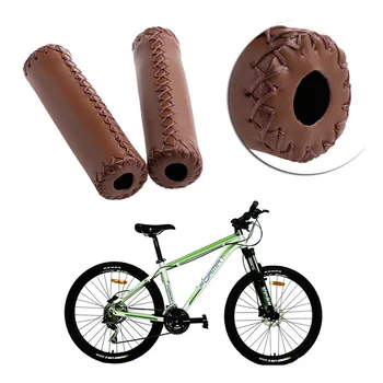 MTB, BMX Cestnej Horský Bicykel Bicykli jazda na Bicykli Stitched Kožené Riadidlá Konci Rukoväte 27RD