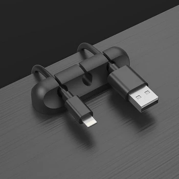 USB Kábel Winder Ploche Upratané Riadenia Klipy Držiak Kábla Organizátor pre Myši, Slúchadlá Vodič Upevnite Držiak Dropshipping