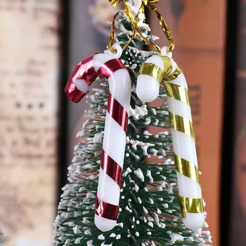 12pcs Nový Rok Vianočný Stromček Visí Candy Cane Barlu Ozdoby Noel Vianočný Strom Decor Vianočné Dekorácie pre Domov ozdoby