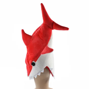 Zábavné Halloween originality Akvárium žralokov piranha ryby klobúk plyšové hračky Plyšové Plyšové Spp Cosplay Klobúk pre deti, Dospelých darček