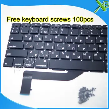 Úplne Nové Malé Zadajte RS ruská klávesnica+100ks klávesnice skrutky Pre MacBook Pro Retina 15.4