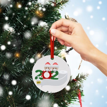 2020 Osobné Karantény Rodiny Prispôsobené Vianočný Stromček, Závesné Dekorácie