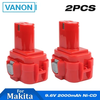 VANON 2KS 9.6 V 2000mAh NI-CD náradie Nabíjateľnú Batériu, Akumulátorové Vŕtačky pre Makita 9120 9122 PA09 6207D Ni-CD Bateria